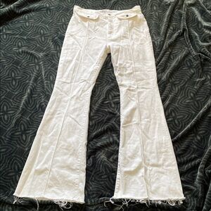 Acynetic Roxy White Flare & Wide Leg Jeans